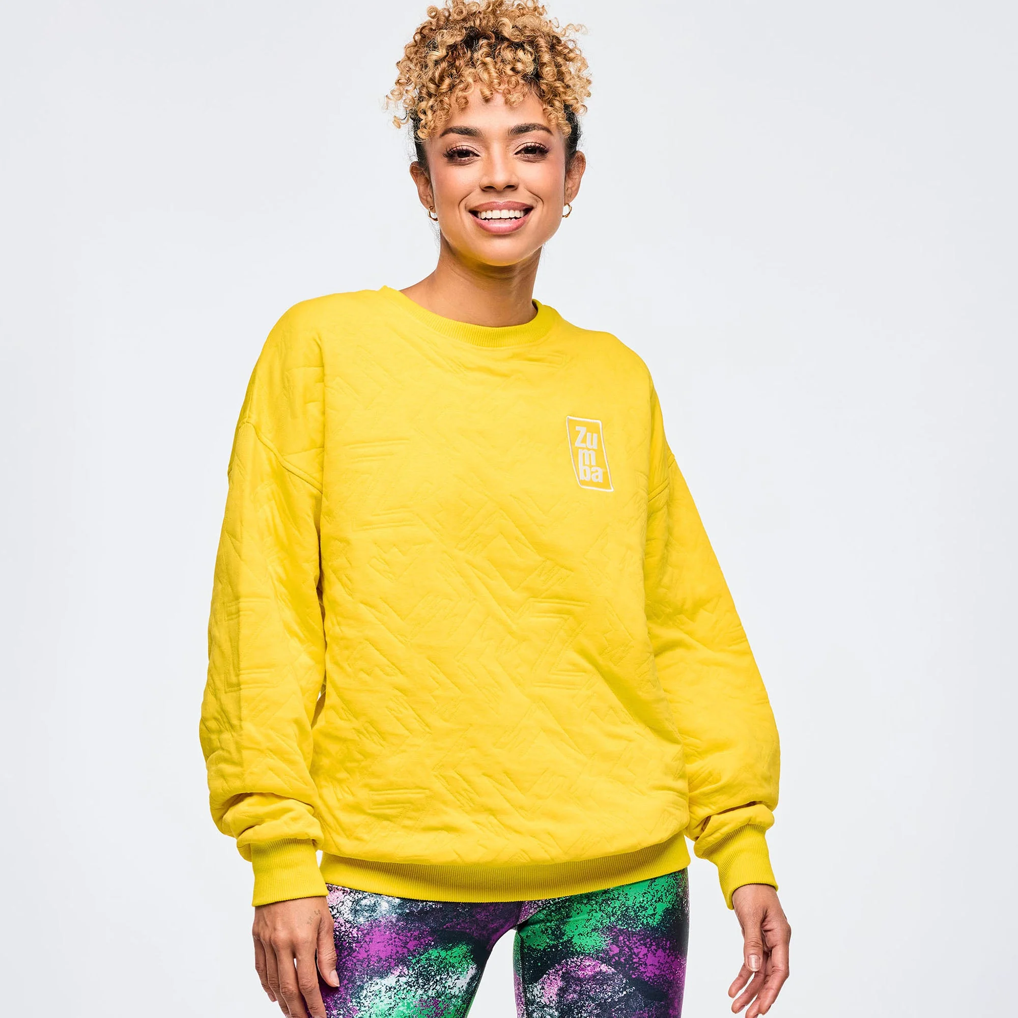 Z1T001029: APRES ZUMBA OVERSIZED PULLOVER SWEATSHIRT - SUNRAYS