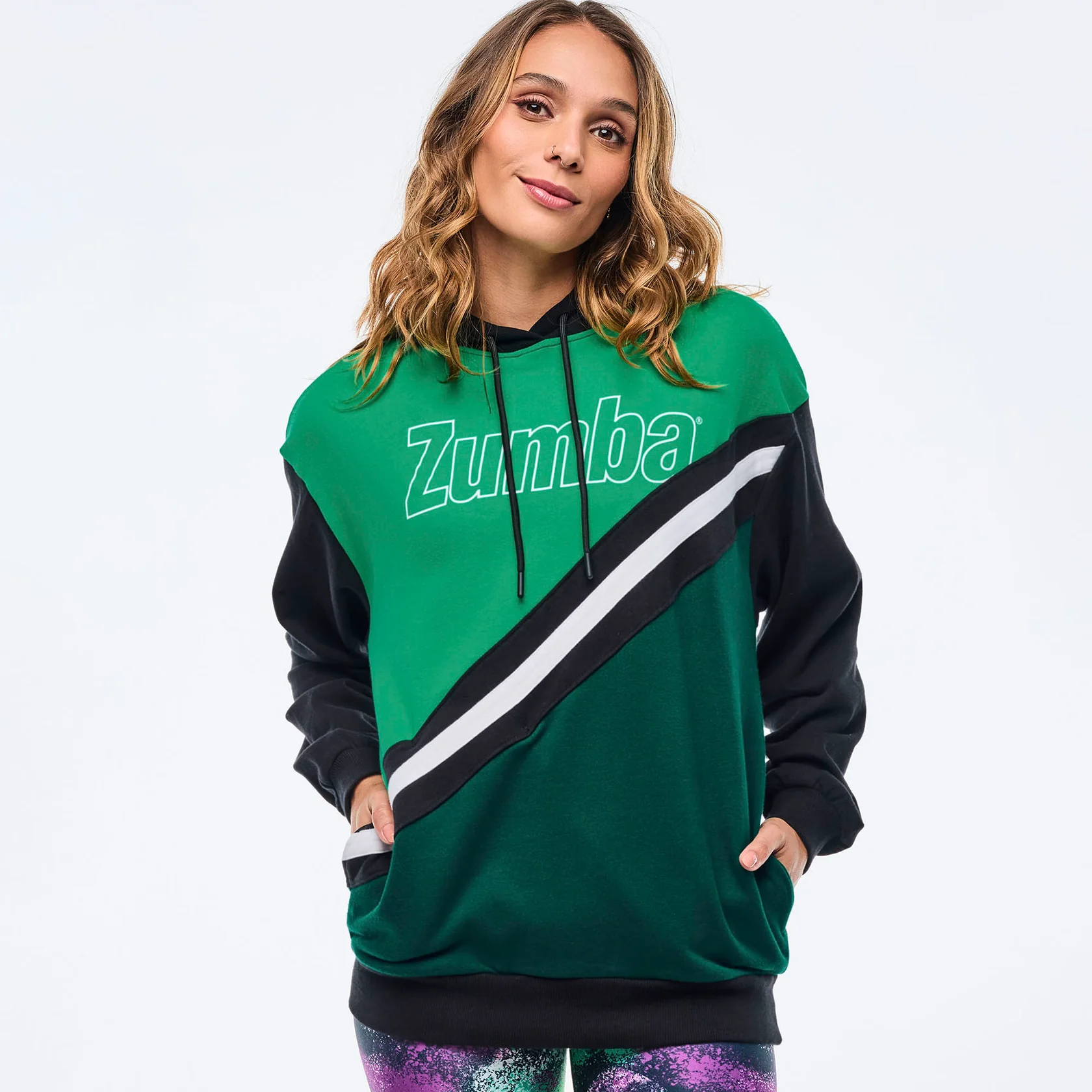 Z3T000345: APRES ZUMBA UNISEX PULLOVER HOODIE - BOLD BLACK