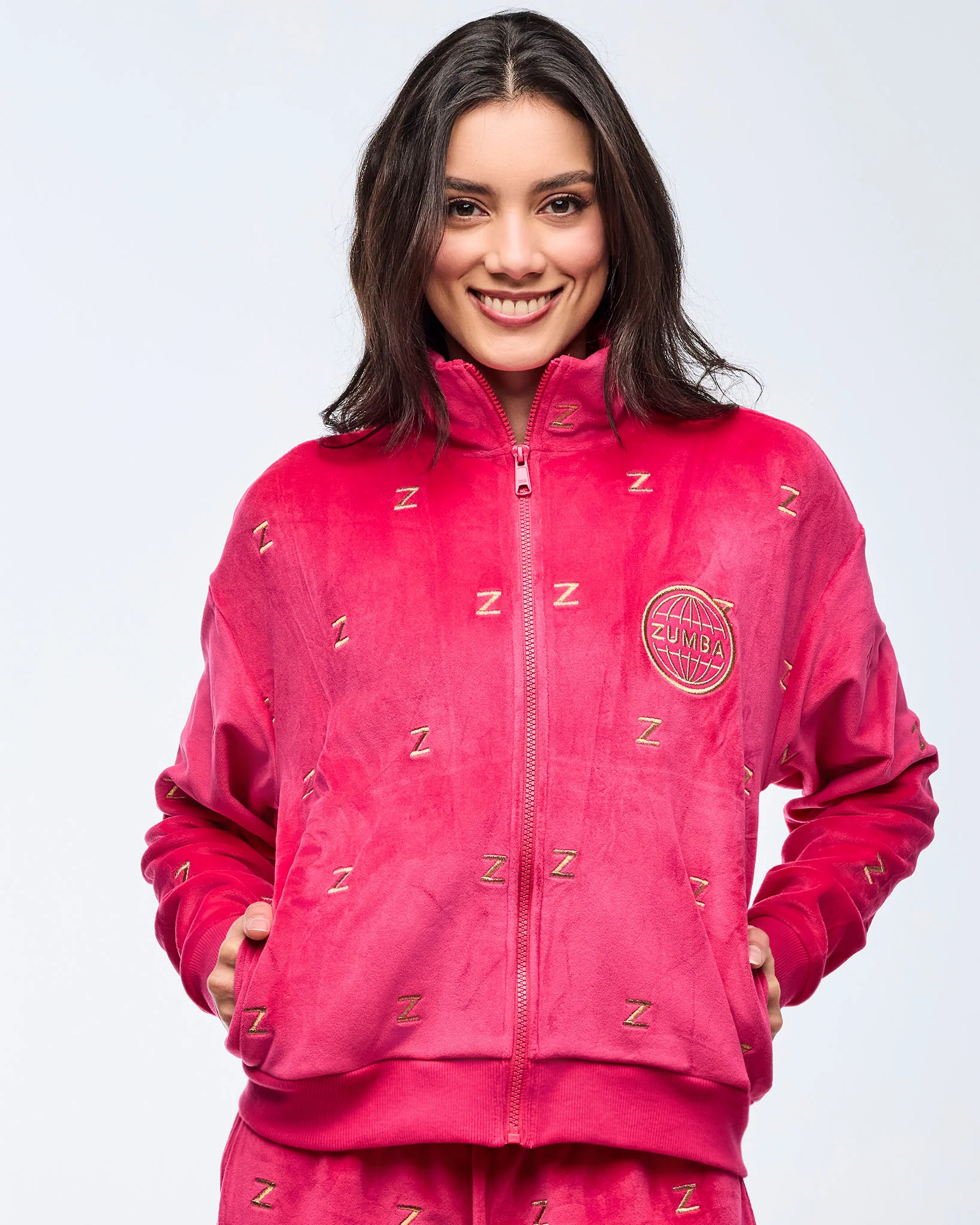 Z1T001034: ZUMBA HOLIDAY TRACK JACKET - DEEP PINK